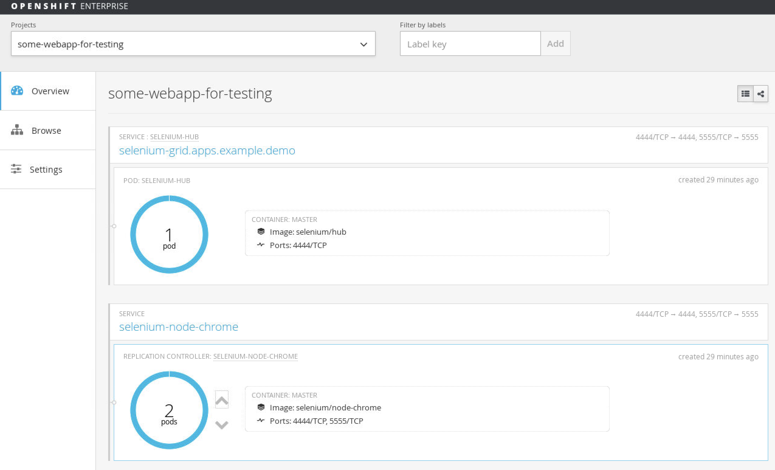 openshift 1 hub 1 nodes