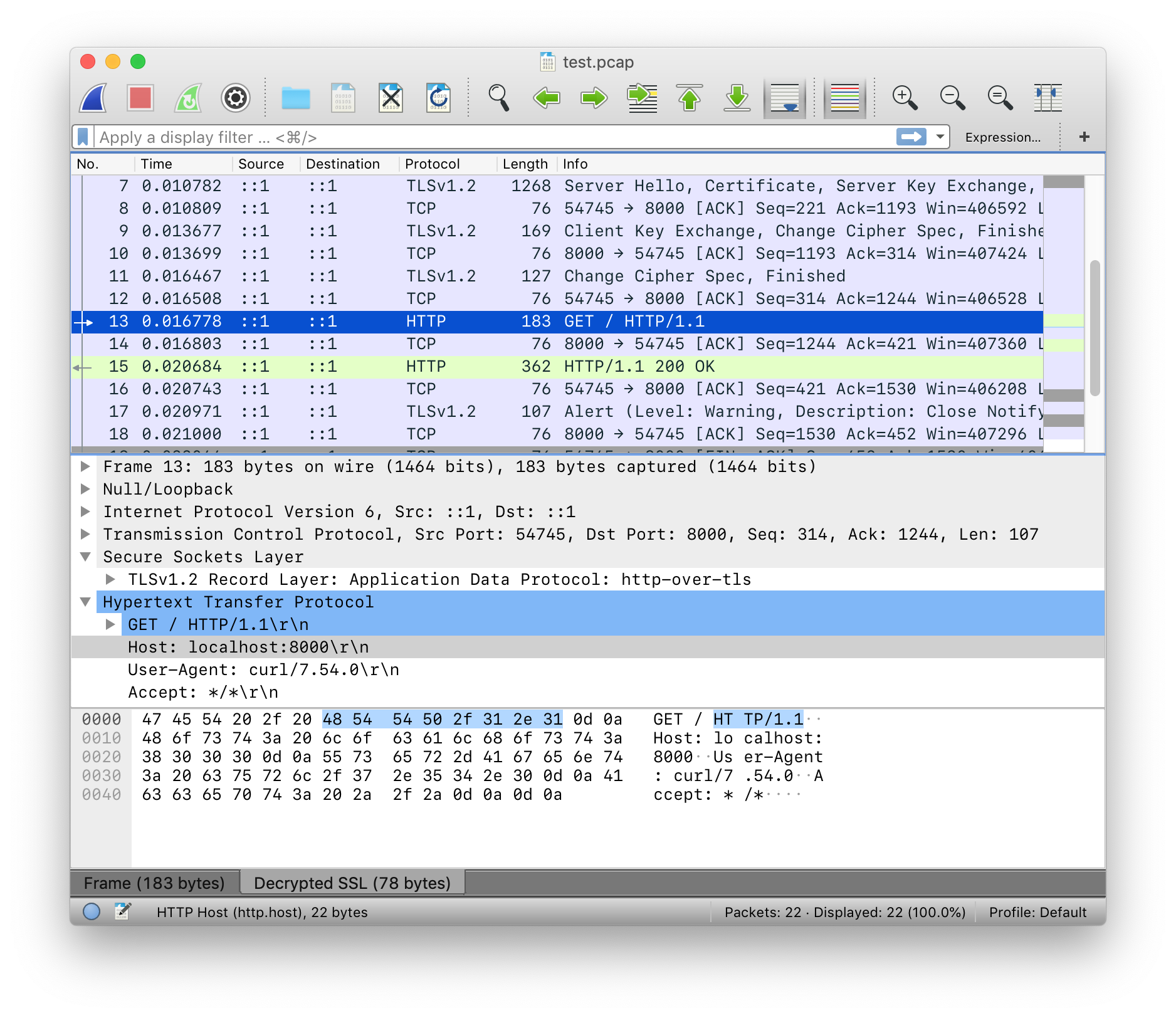 wireshark screenshot