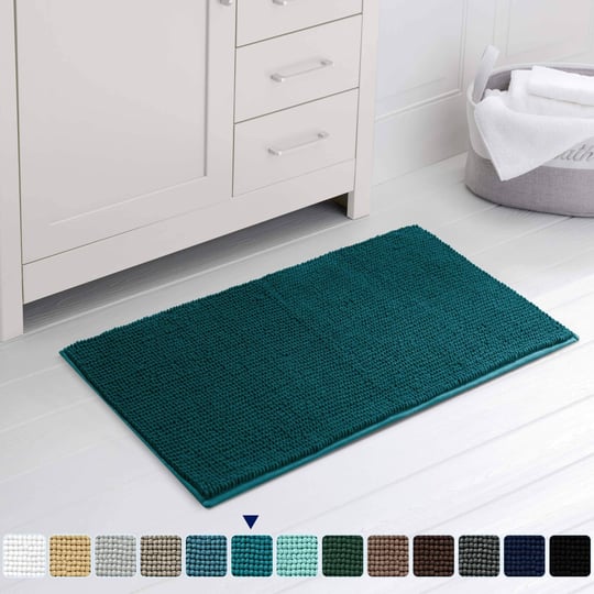 subrtex-chenille-soft-rugs-super-water-absorbing-shower-mats-24x60-teal-1