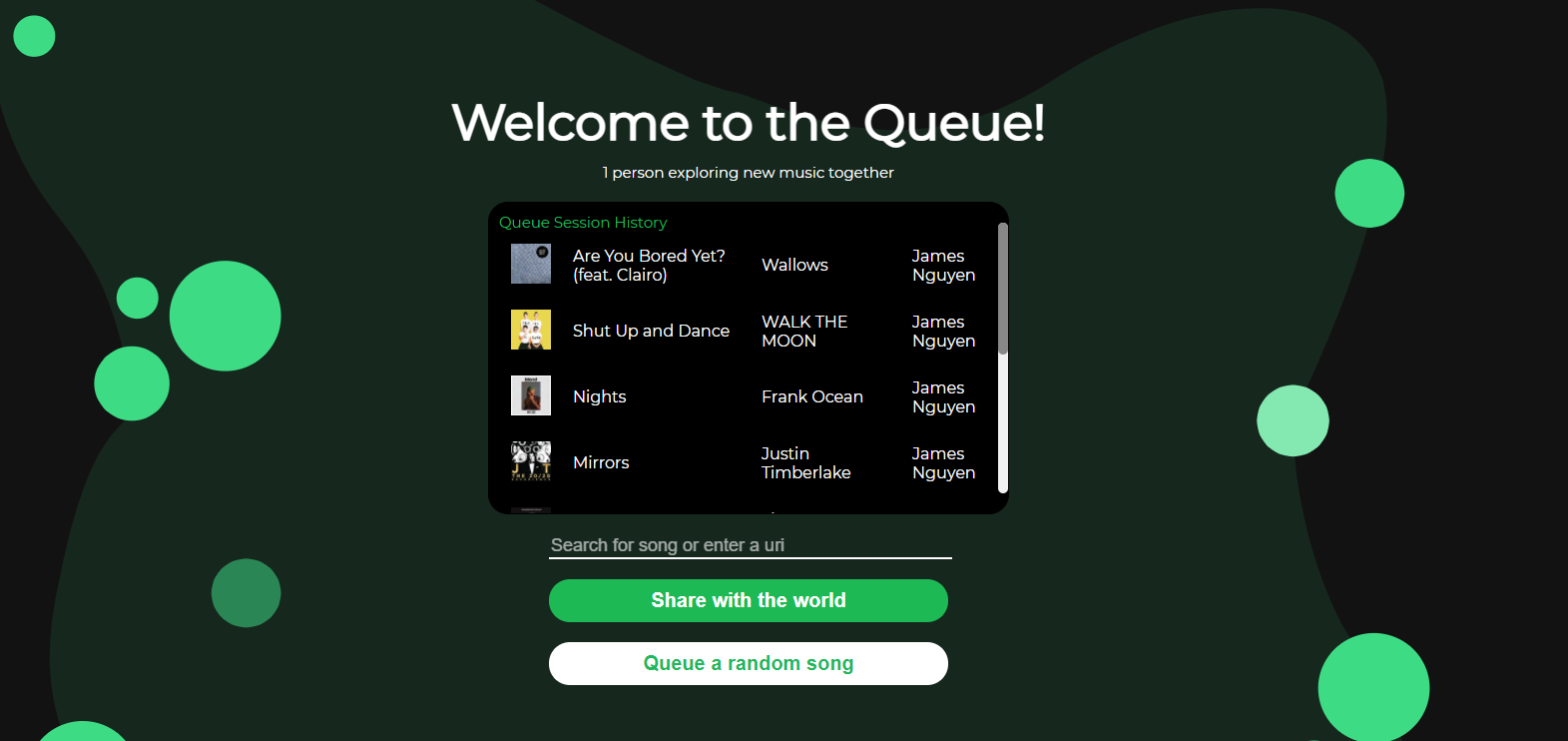 Spotify Queue Sample Image