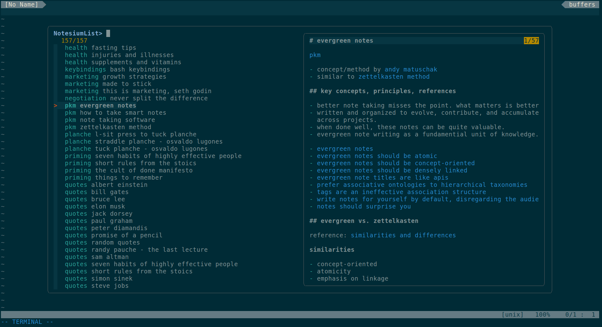 image: vim prefixed label