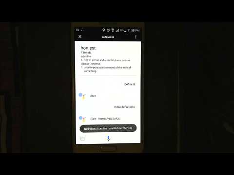 Definitions from Merriam Webster and Collins using Google Assistant