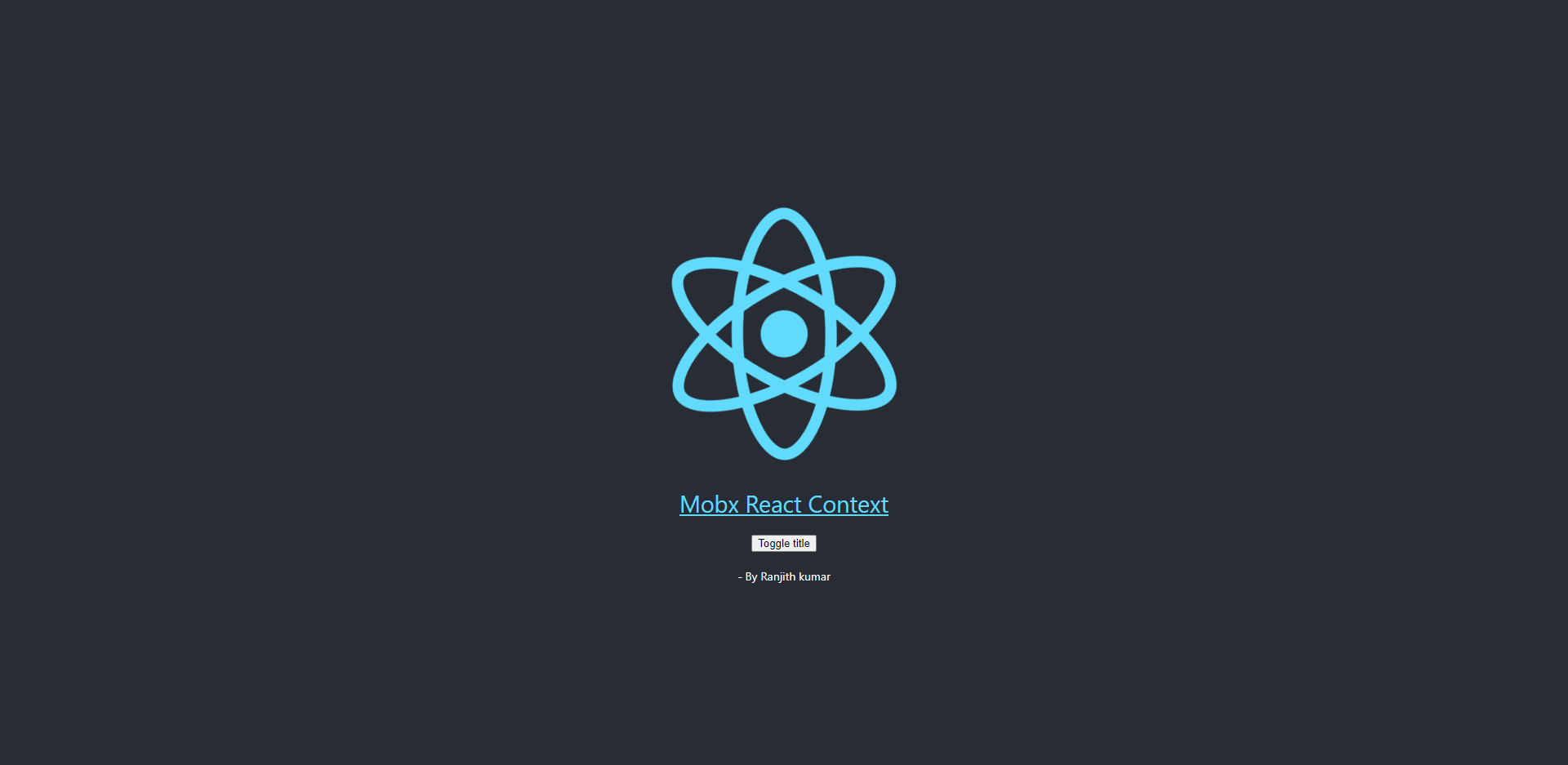 Mobx react context demo