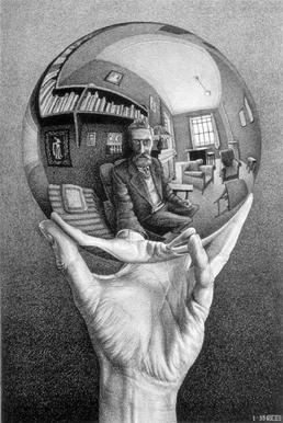 Hand with Reflecting Sphere, par M.C. Escher