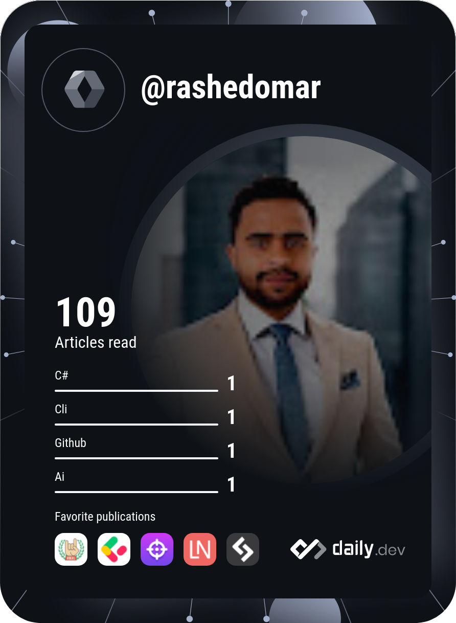 Rashed omar's Dev Card