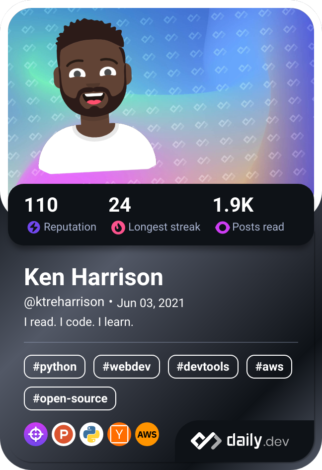 Ken Harrison's Dev Card