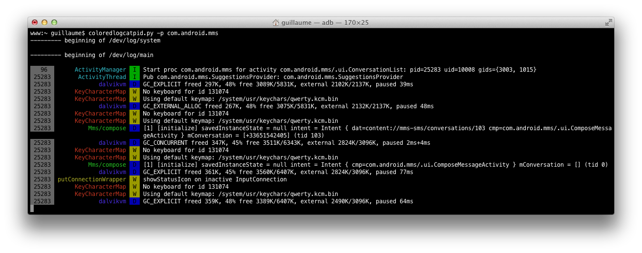 coloredlogcatpid.py