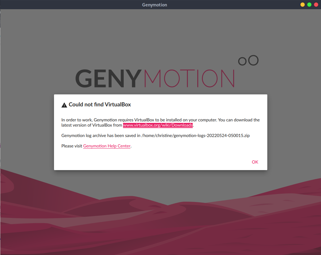 Terminal Genymotion