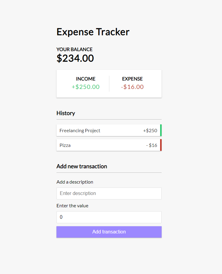 Expense tracker