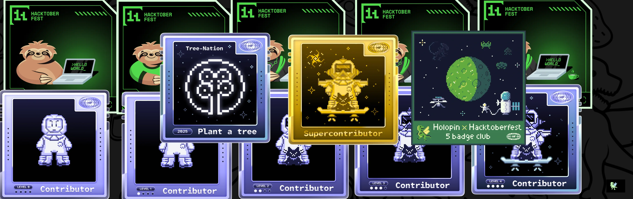 An image of @kayode96max's Holopin badges, which is a link to view their full Holopin profile