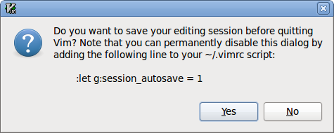 Screenshot of auto-save prompt