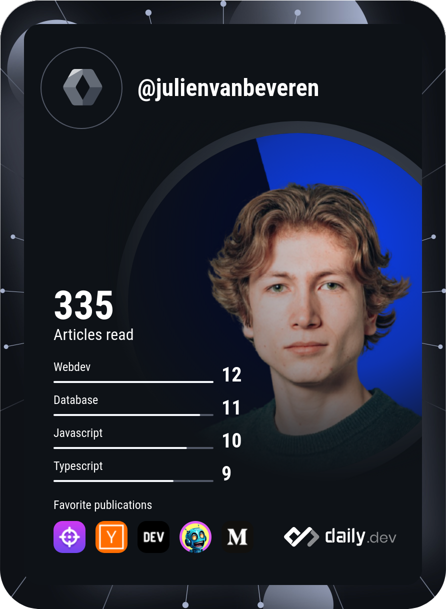 Julien Van Beveren's Dev Card