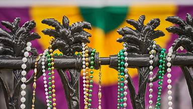 Mardi Gras beads in the Marigny, New Orleans (© Erik Pronske Photography/Getty Images)