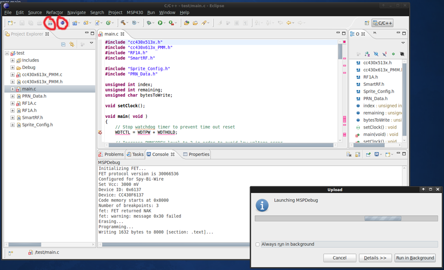 Programming through eclipse