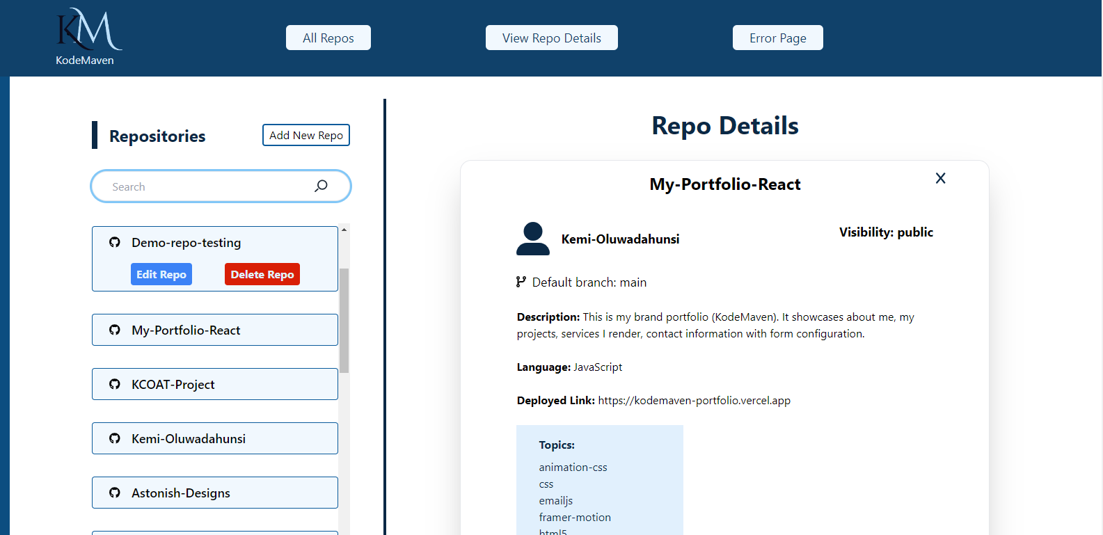 Repo-Details-Page