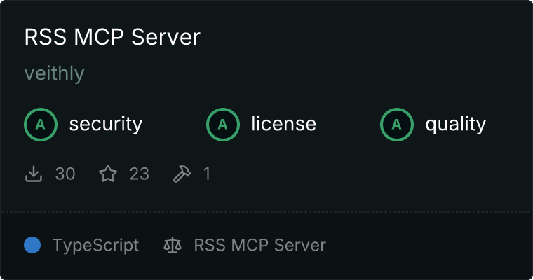 RSS Server MCP server