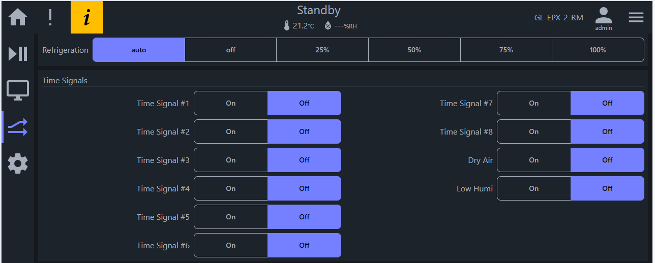 Chamber with ten (10) time signal options