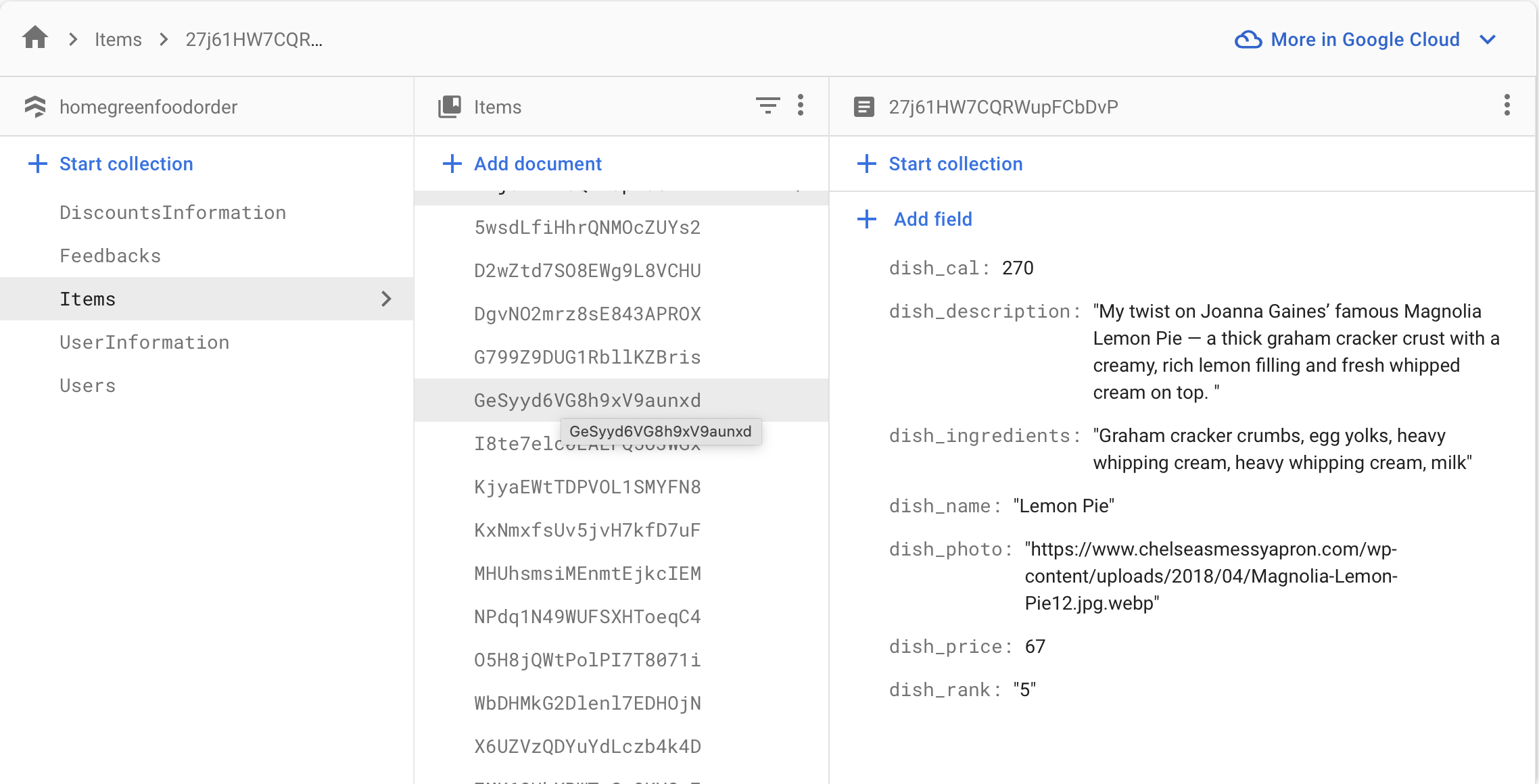 Data Base of 