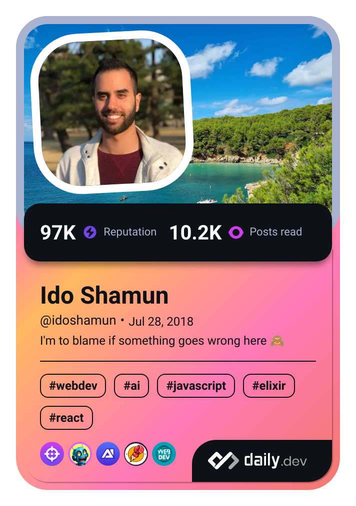 Ido Shamun's Dev Card