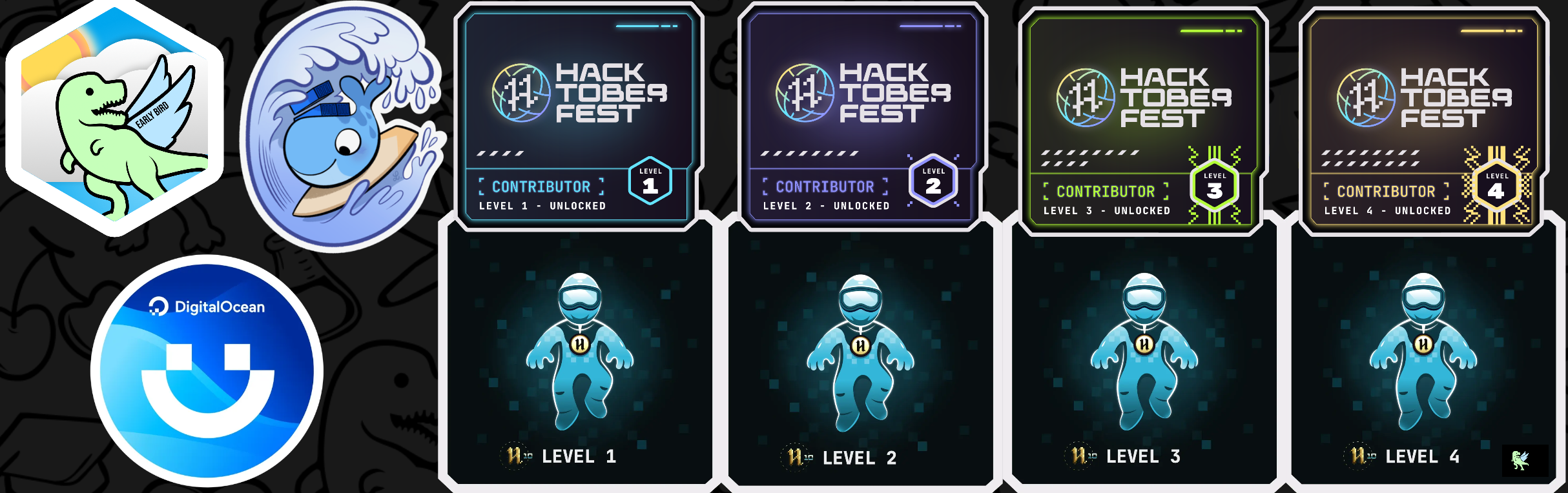 An image of @vivekwebkul's Holopin badges, which is a link to view their full Holopin profile