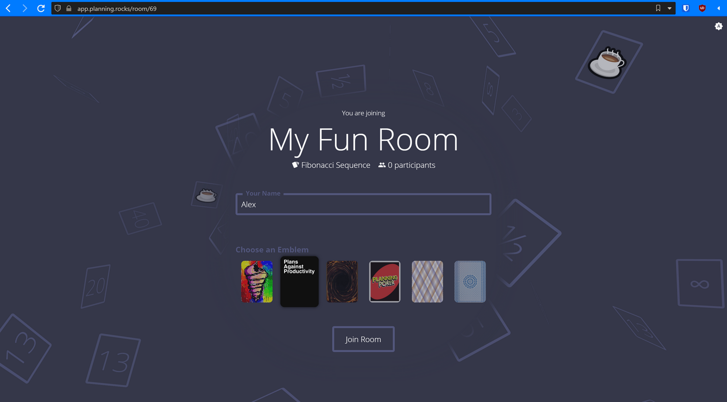 Room join screen