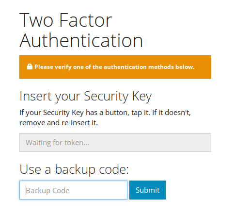 Two-factor login example