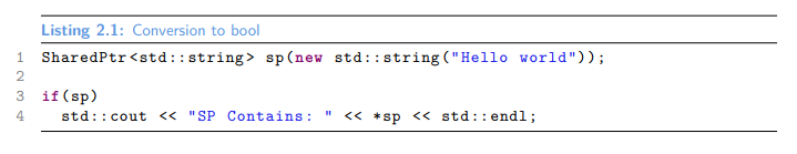 Picture of Listing 2.1 Conversion to bool