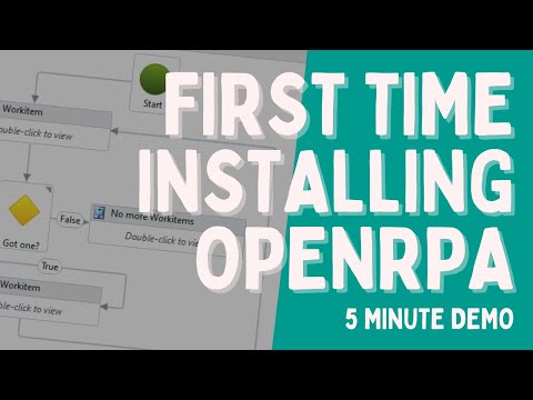 First time installing and running OpenRPA