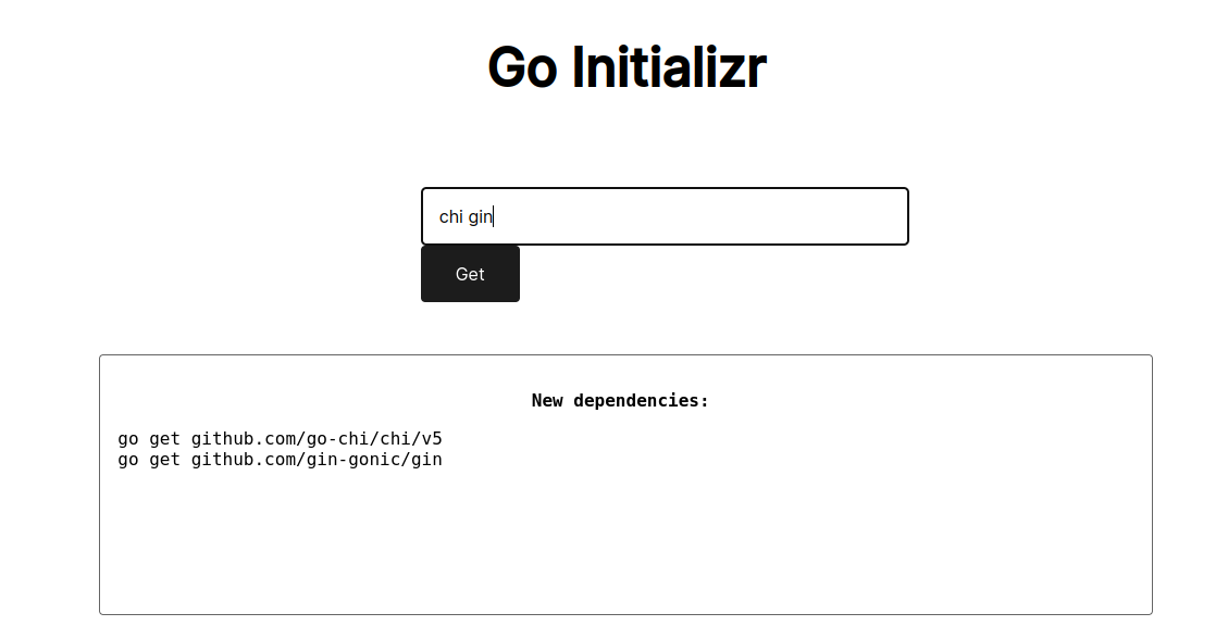 Go Initializr