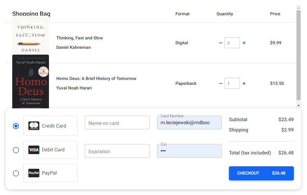 React Bootstrap 5 Shopping Carts