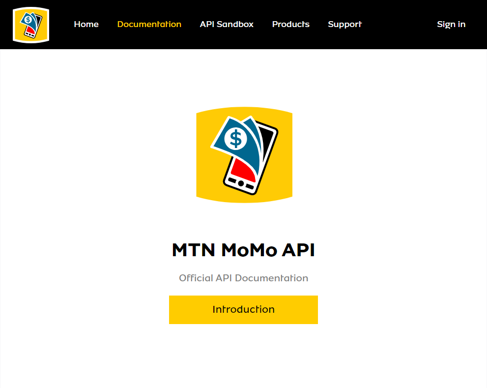 MTN MOMO API Documentation - Sandbox