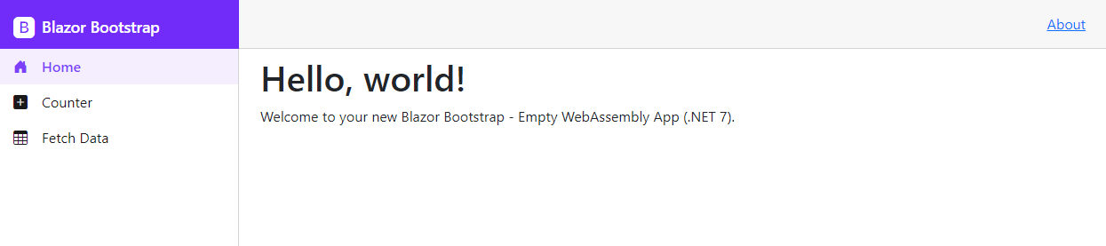 Blazor Bootstrap - Blazor Empty WebAssembly App