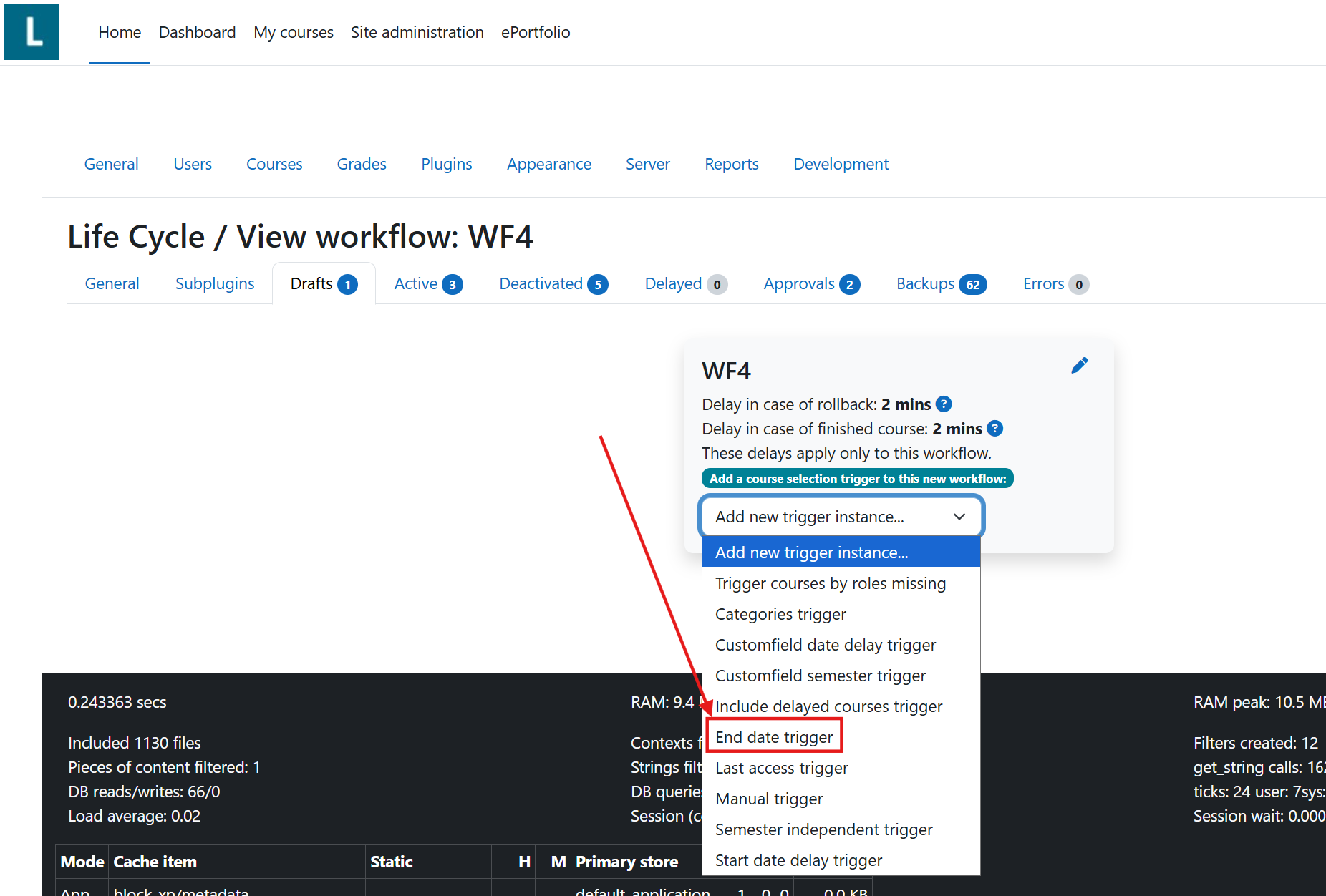 New Trigger End date