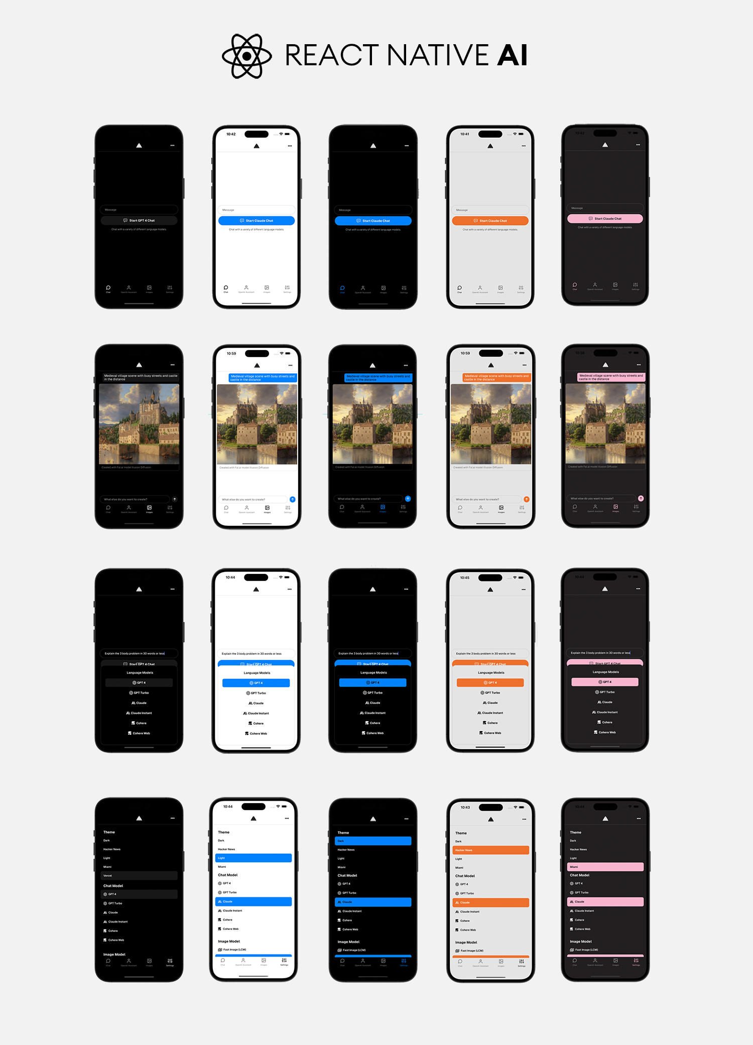 React Native AI Themes