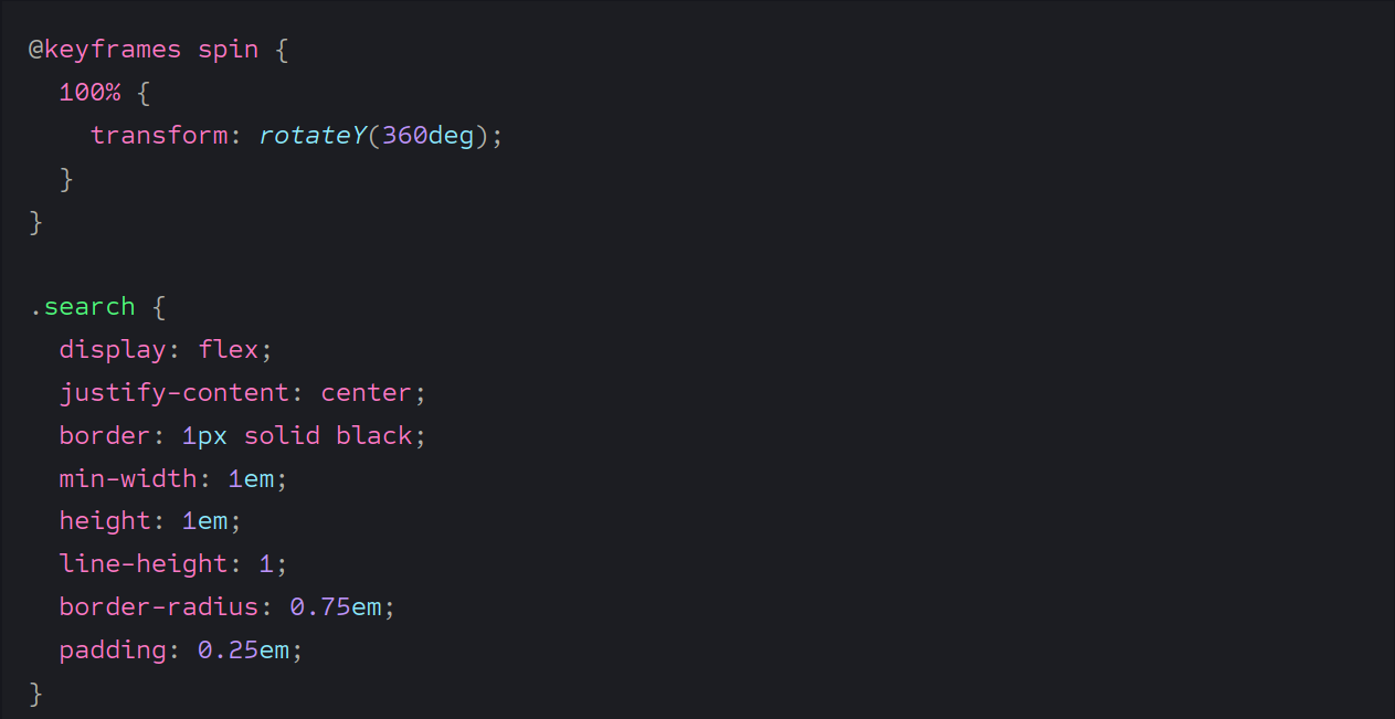 Dark mode code snippet 3