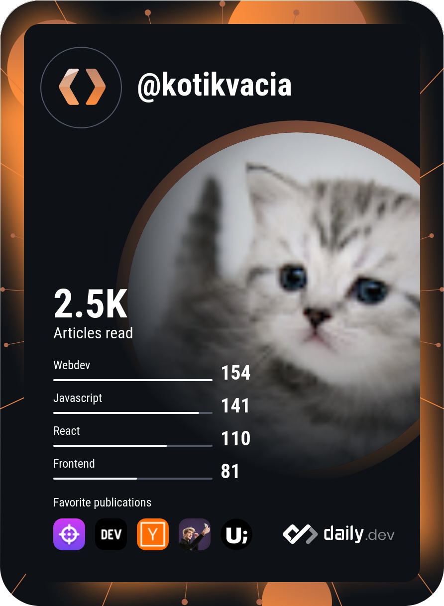 KotikVacia's Dev Card