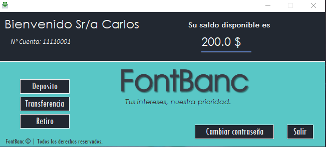 Dashboard de un cliente