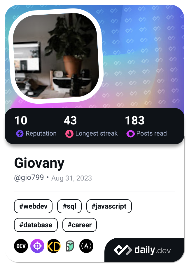 Giovany's Dev Card