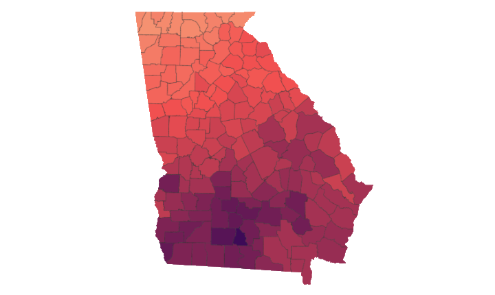 Solar Map of Georgia