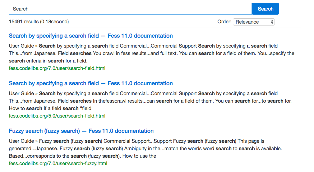 Fess Site Search