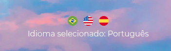 Botões de seleção de idioma