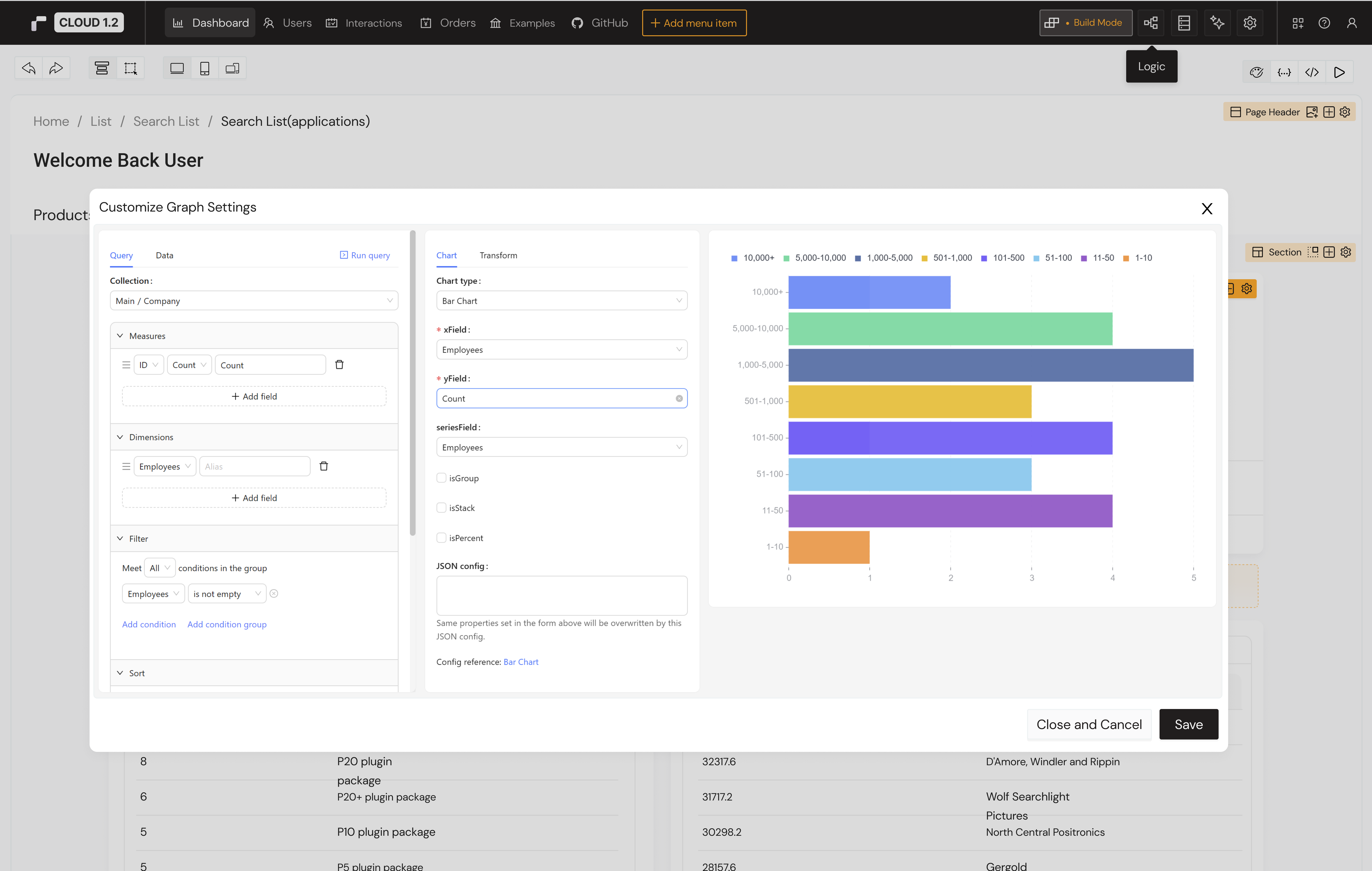 Builder Mode - Settings Element