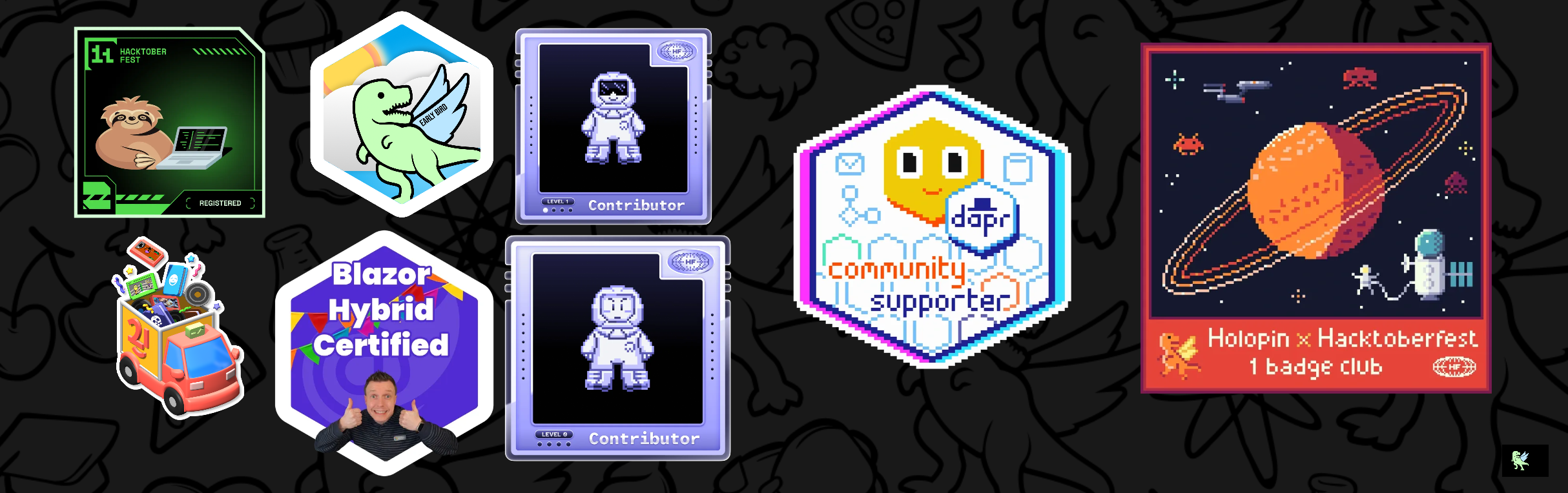 An image of @adityashirsatrao007's Holopin badges, which is a link to view their full Holopin profile