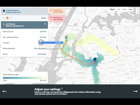 Screen recording of the NYC Transit Explorer