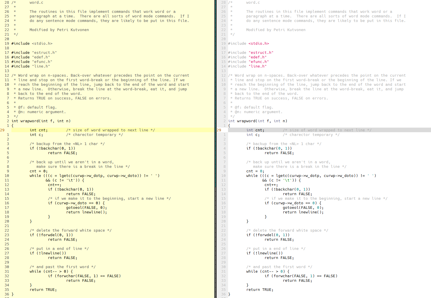 Light Compared to Github