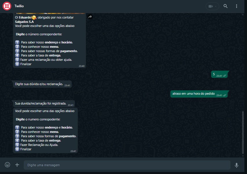 Fluxo de Conversação