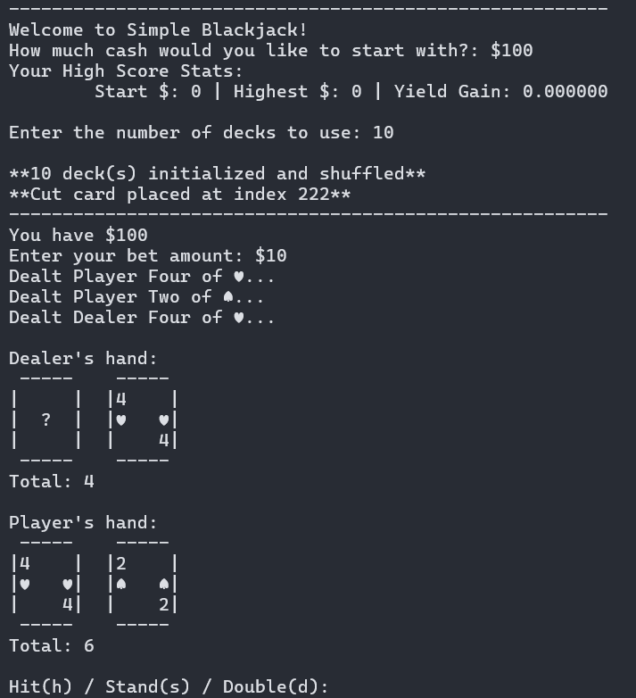 Simple-Blackjack