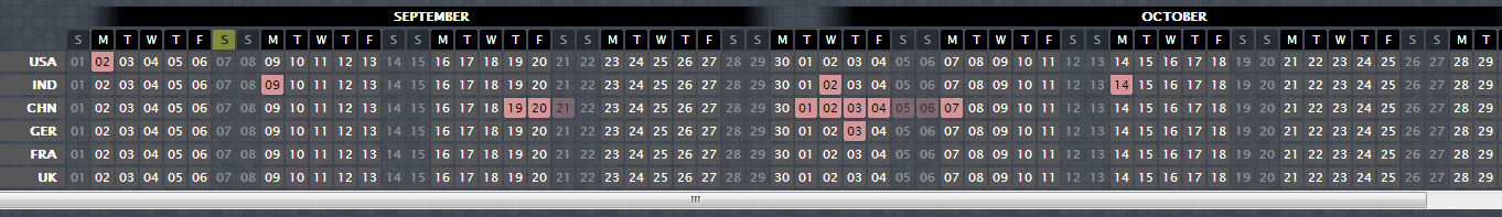 Horizontal Day Month