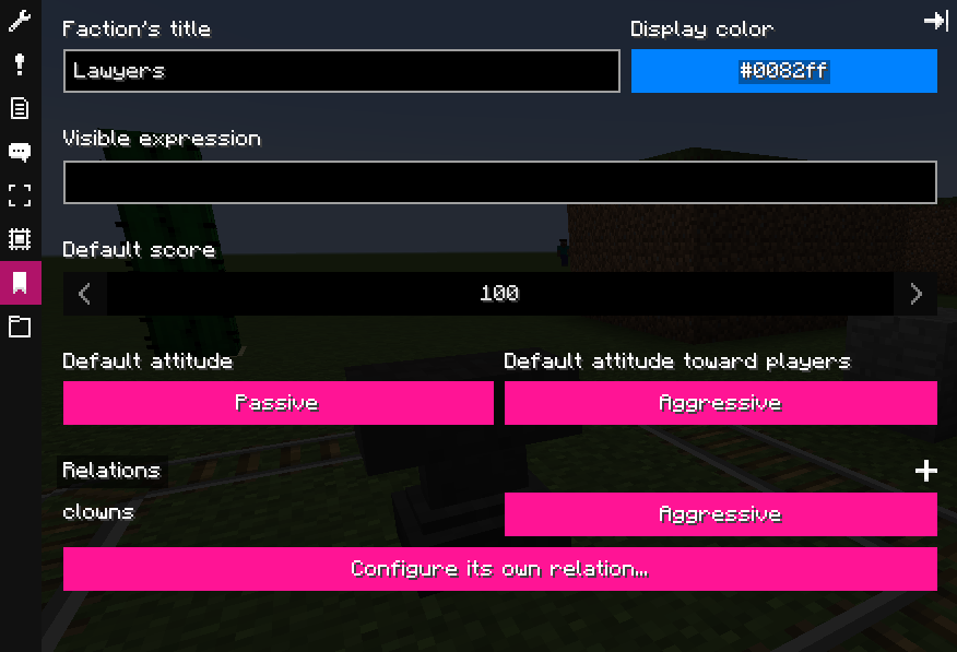 Faction editor