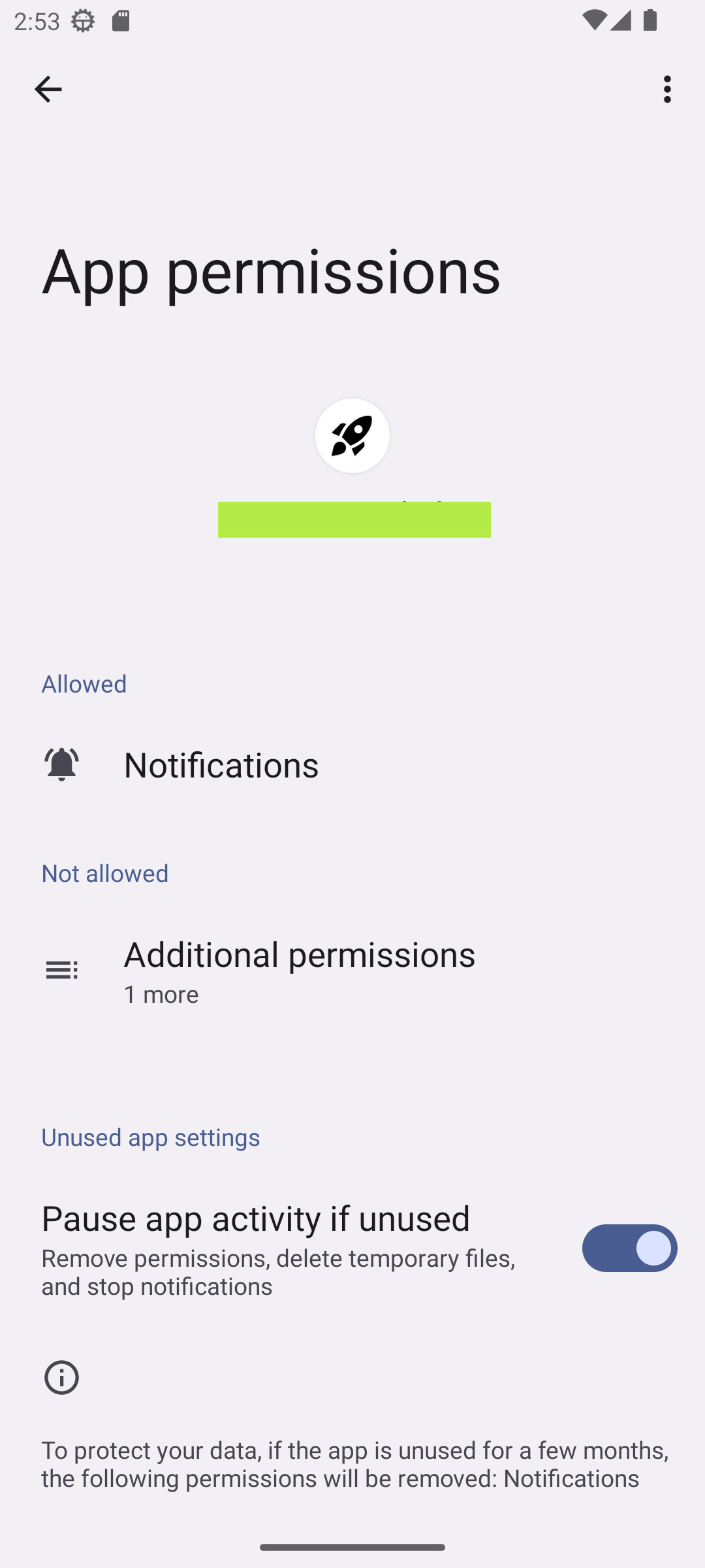 Additional permissions